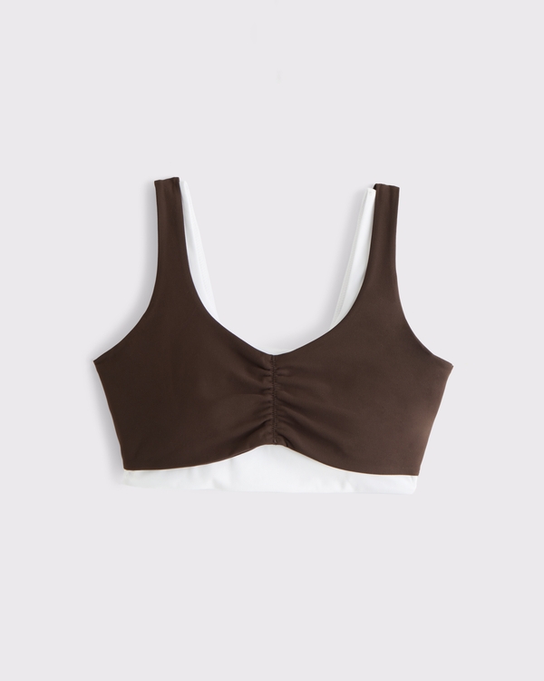 YPB studioFLEX Curve Love Double-Layered Sports Bra, Espresso view 2
