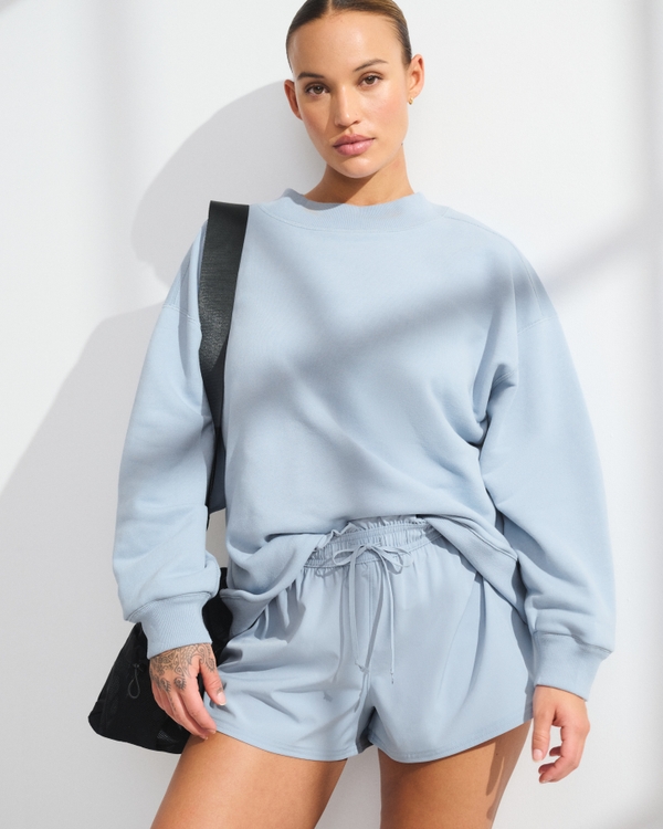 YPB On The Go Mockneck, Blue Gray view 1