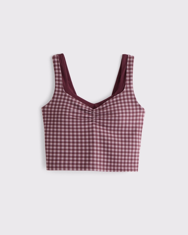 YPB studioFLEX Double-Layered Tank, Maroon Check view 1