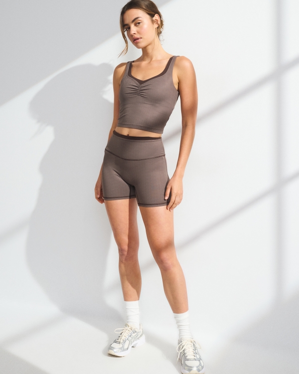 YPB studioFLEX Double-Layered Tank, Espresso Herringbone view 2