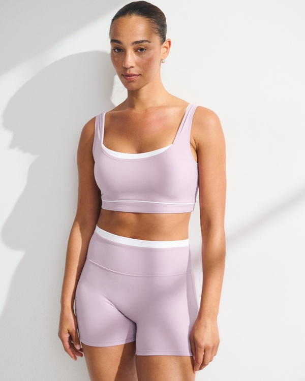 YPB studioFLEX Curve Love Double-Layered Sports Bra, Lilac view 1