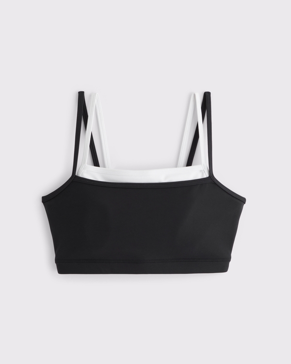 YPB studioFLEX Curve Love Double-Layered Sports Bra, Black view 1