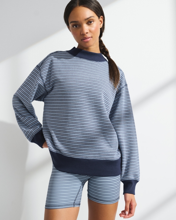 YPB On The Go Mock Neck Sweatshirt, Navy view 1