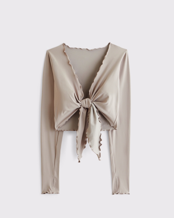 YPB studioFLEX Lettuce-Hem Wrap, Sand view 1