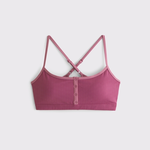 Спортивное бра YPB, с планкой на пуговицах — Abercrombie & Fitch