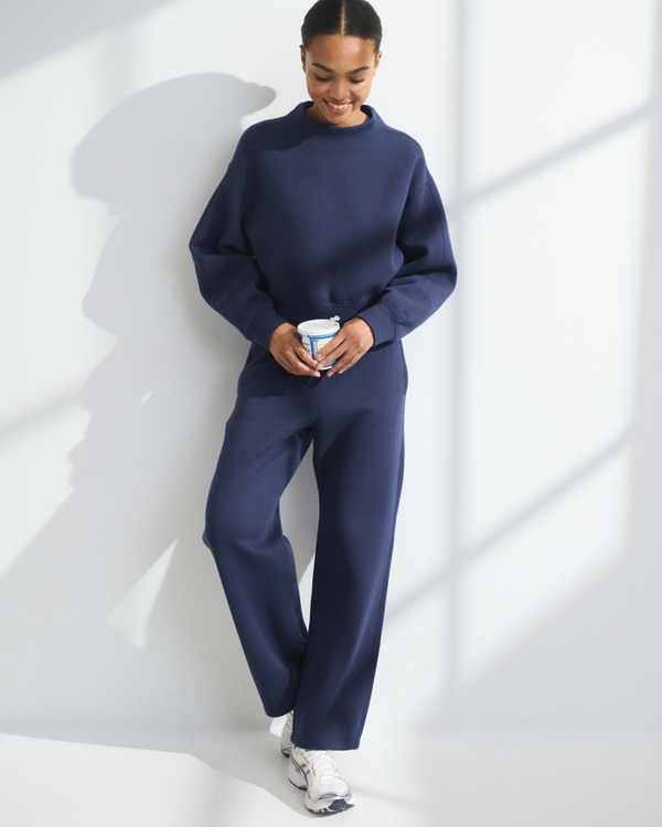 YPB neoKNIT SOFT Mockneck Sweatshirt, Navy view 2