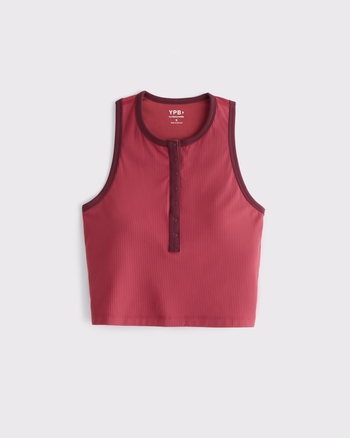 YPB studioFLEX Ribbed Henley Tank from Abercrombie & Fitch - $50