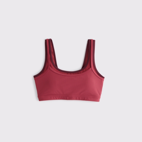 Спортивное бра YPB Double-Layered, в рубчик — Abercrombie & Fitch