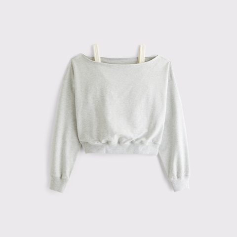 Женские топы Abercrombie & Fitch YPB Micro-Terry Double-Layered Top
