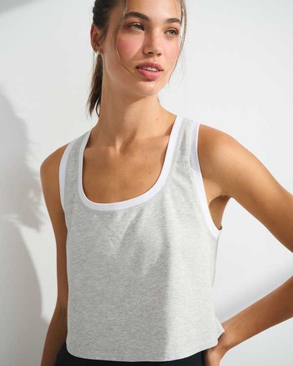 YPB Cotton-Blend Scoopneck Tank