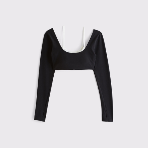 Женские топы Abercrombie & Fitch YPB studioFLEX Double-Layered Long-Sleeve Top