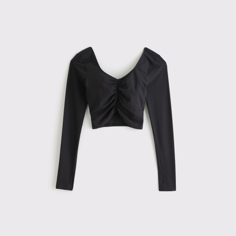 Женские топы Abercrombie & Fitch YPB studioFLEX Rib Long-Sleeve Top