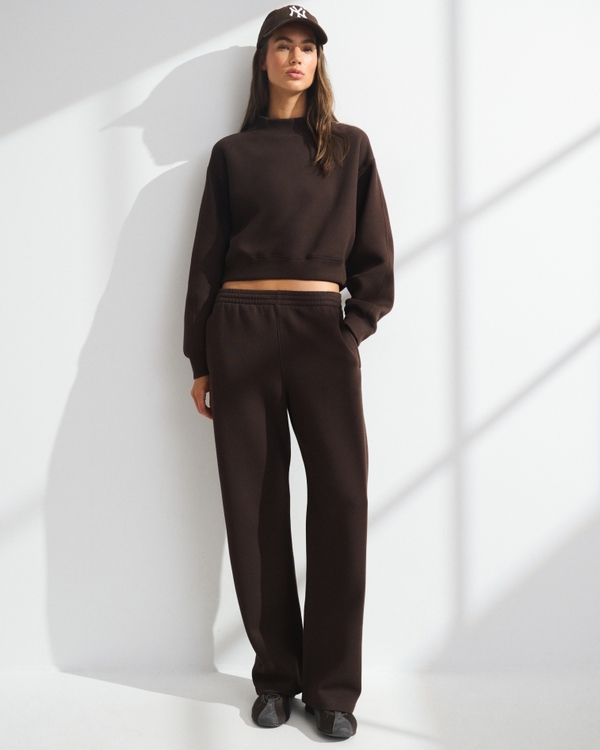 YPB neoKNIT SOFT Mockneck Sweatshirt, Espresso view 2