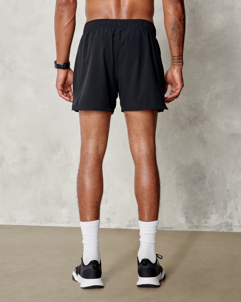 AU, Essential 5 Inch Shorts - Black, Gym Shorts Men