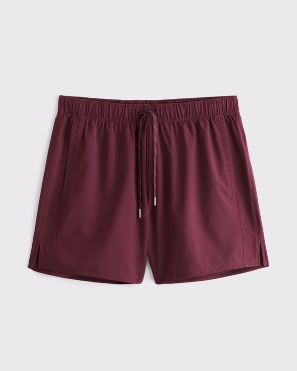 YPB motionTEK Unlined Training Short, Wine Red view 1