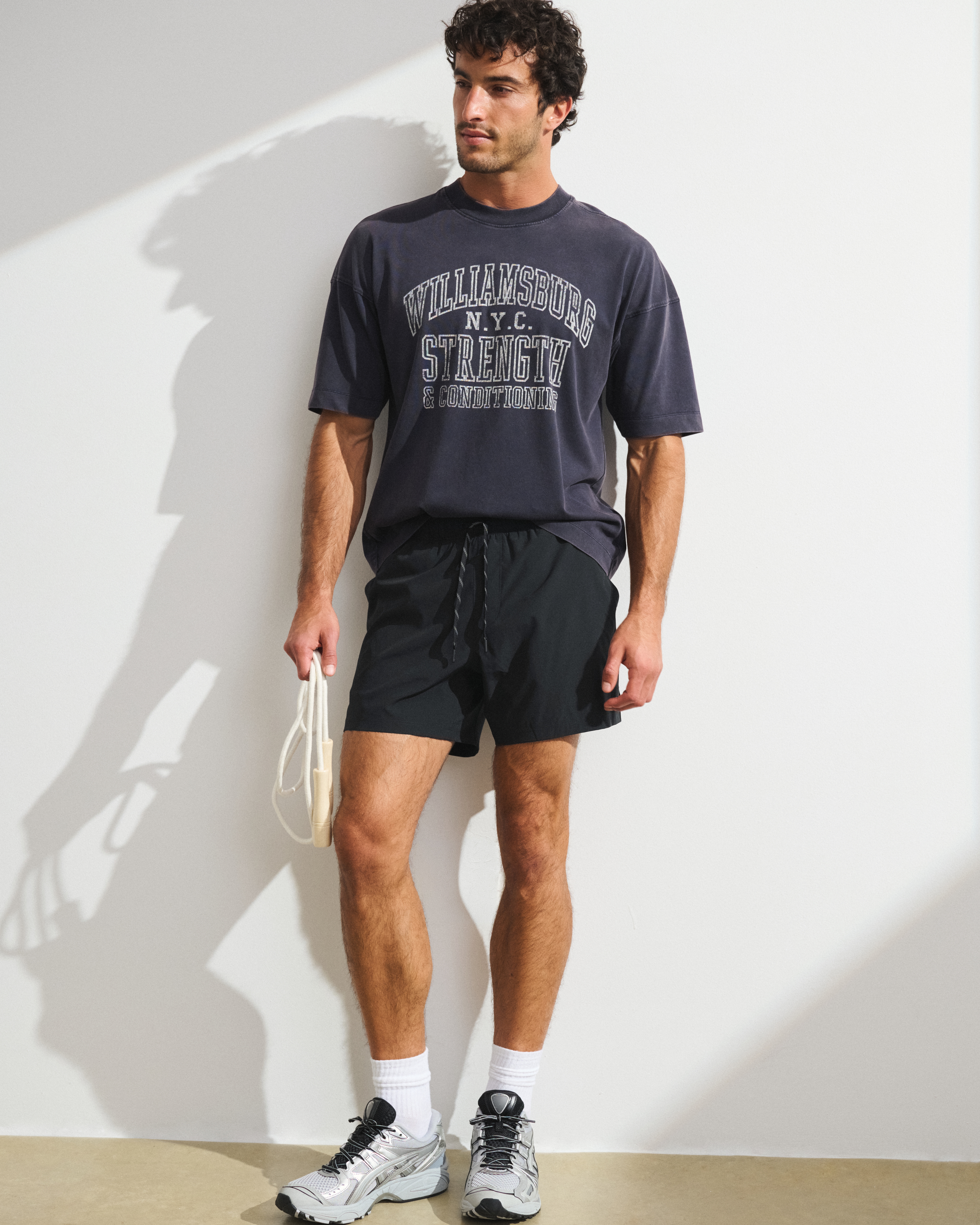 Мужские тренировочные шорты Abercrombie & Fitch YPB Momentum motionTEK, с подкладкой, цвет: Чёрный — фото 2