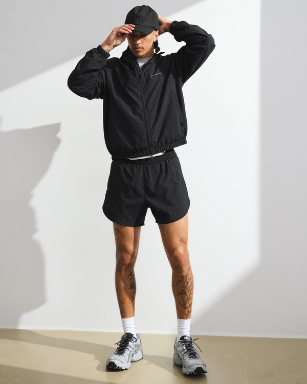 YPB motionTEK Flyaway Lined Running Short, Black view 1
