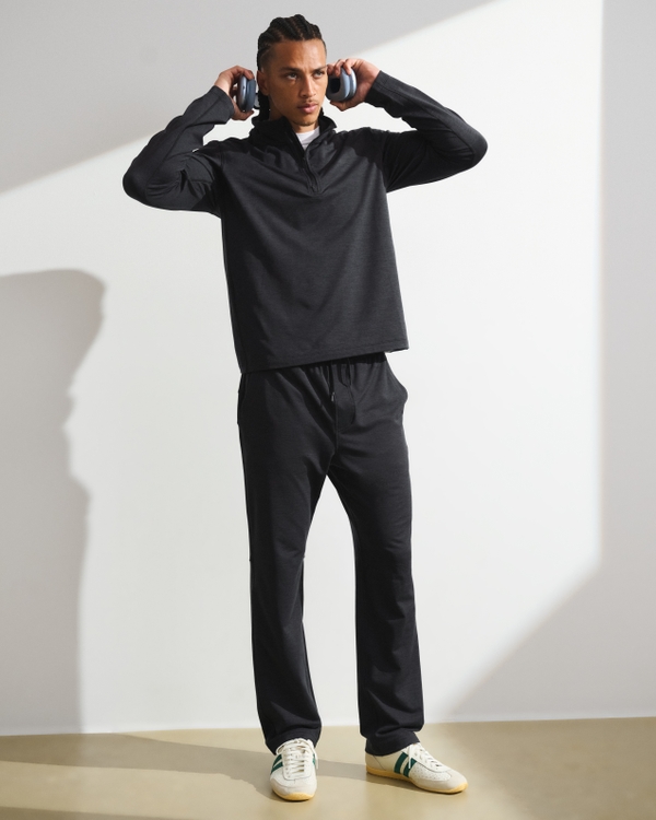 YPB Restore Relaxed Straight Open-Hem Pant, Dark Gray view 1