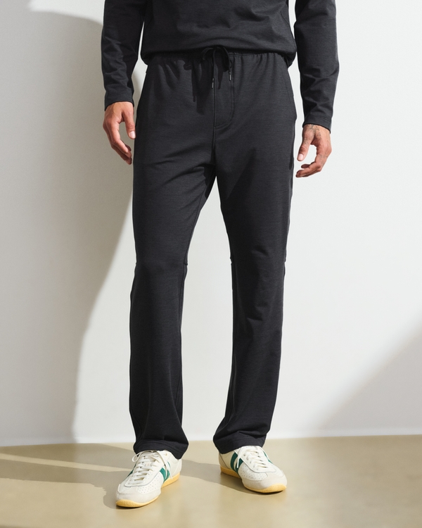 YPB Restore Relaxed Straight Open-Hem Pant, Dark Gray view 2