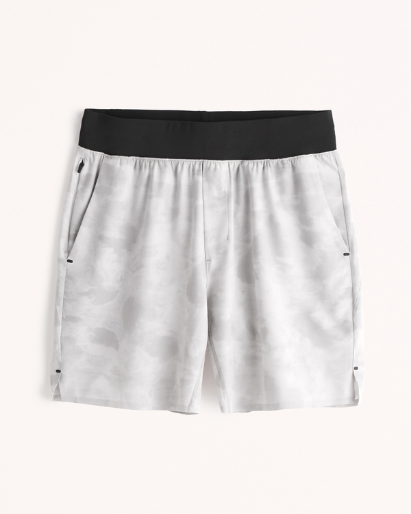 YPB motionTEK 7 Inch Unlined Training Short, Light Grey Pattern view 2