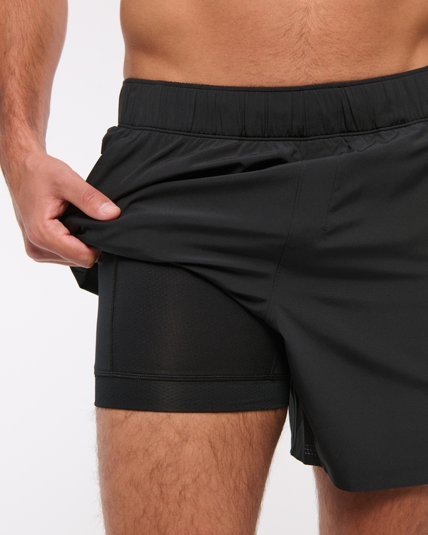 YPB motionTEK Lined Ready Short, Black view 2