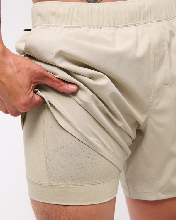 YPB motionTEK Lined Ready Short, Cream view 2