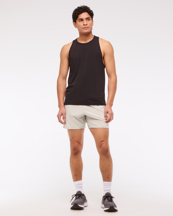 YPB motionTEK Unlined Ready Short, Light Taupe view 1
