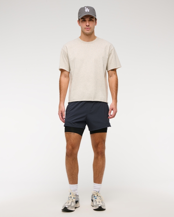 YPB motionTEK Extended Liner Short, Navy view 1