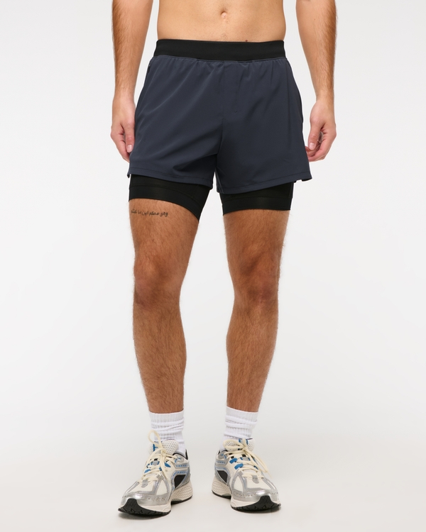 YPB motionTEK Extended Liner Short, Navy view 2
