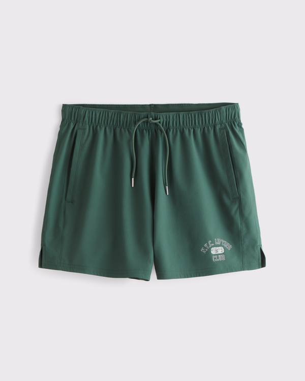 YPB motionTEK Unlined Short, Forest Teal view 1