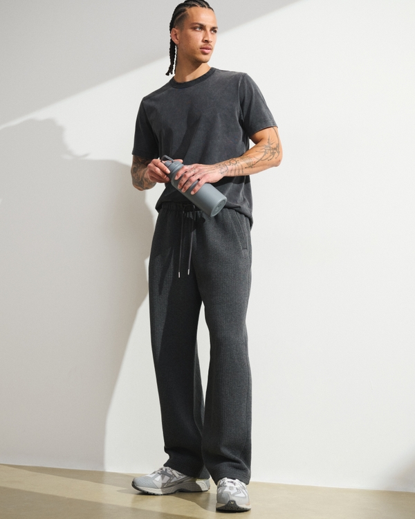 YPB Restore Ribbed Baggy Pant, Dark Gray view 1