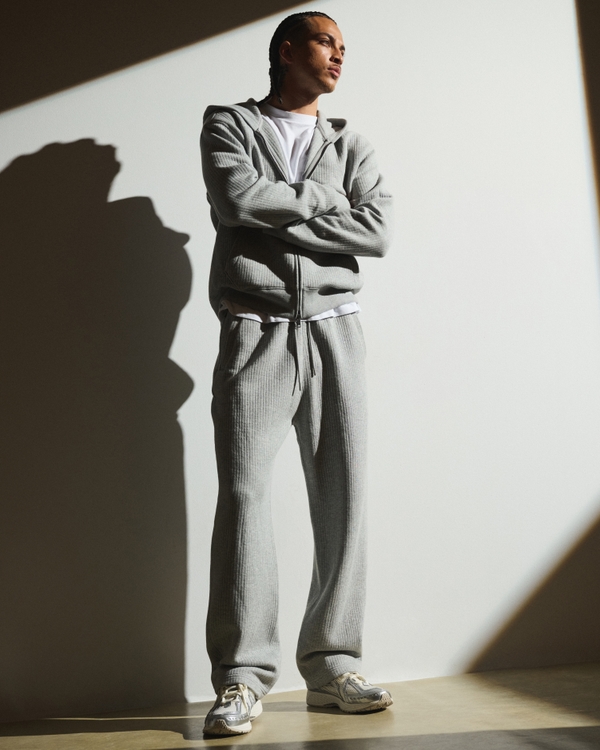 YPB Restore Ribbed Baggy Pant, Light Heather Gray view 2