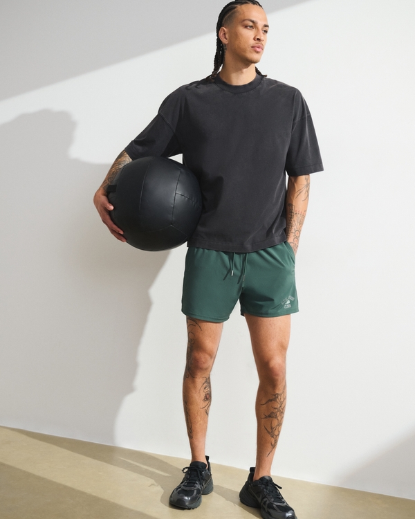 YPB motionTEK Unlined Training Short, Forest Teal view 1