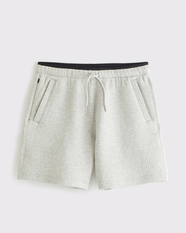 YPB Restore Ribbed Lined Short, Heather Gray view 1