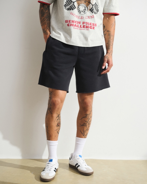 YPB Terry Cutoff Short, Black view 2