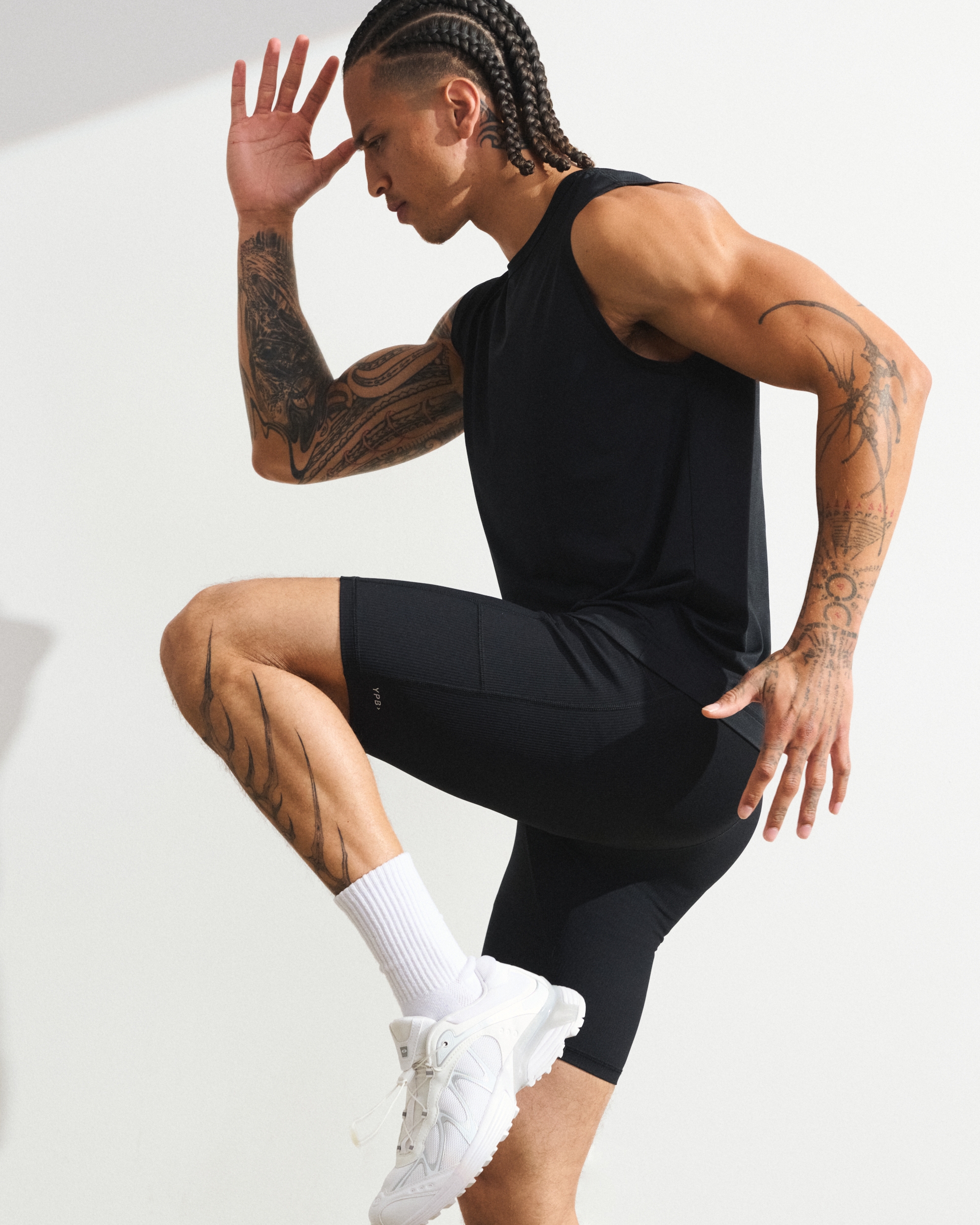Мужские укороченные легинсы Abercrombie & Fitch YPB Rib Half Tight — фото 2