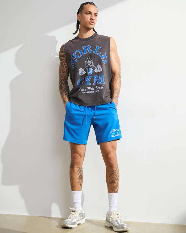 YPB motionTEK Unlined Training Short, Blue view 1