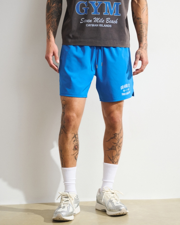 YPB motionTEK Unlined Training Short, Blue view 2