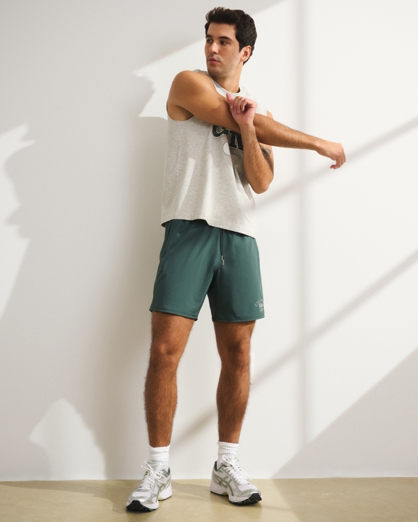 YPB motionTEK Unlined Training Short, Forest Teal view 1