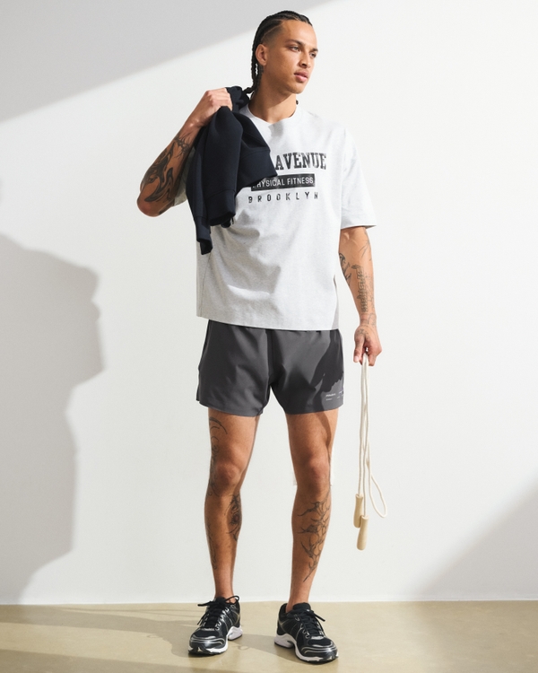 YPB motionTEK Lightweight Training Short, Dark Gray view 1