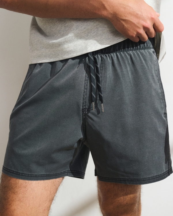 YPB motionTEK Unlined Training Short, Black Wash view 2