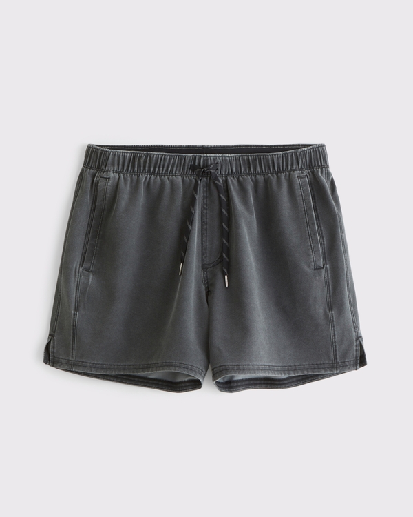 YPB motionTEK Unlined Training Short, Black Wash view 1