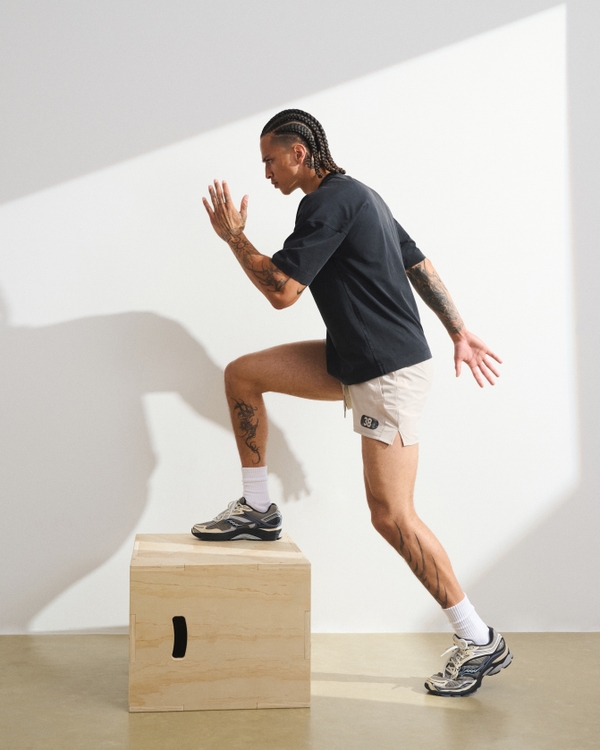 YPB motionTEK Unlined Training Short, Ash view 2