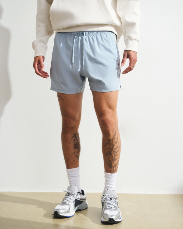 YPB motionTEK Unlined Training Short, Blue Gray view 2