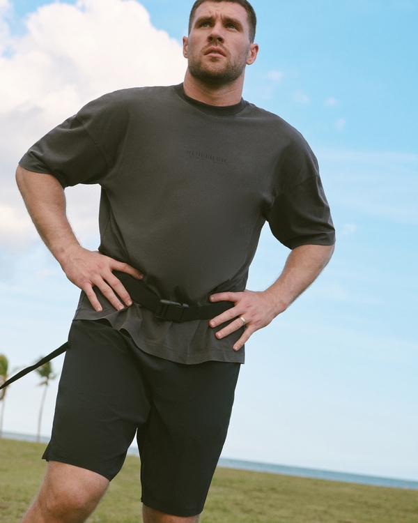 YPB motionTEK Athletic Fit Lightweight Training Short, Black view 1