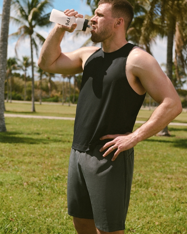 YPB motionTEK Athletic Fit Lightweight Training Short, Black view 1