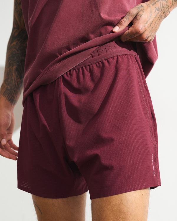 YPB motionVENT Lightweight Unlined Training Short, Wine Red view 2