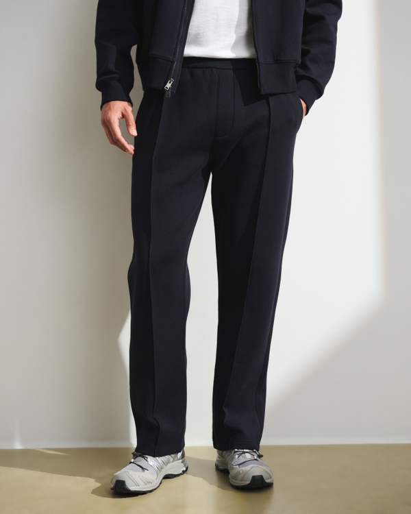 YPB neoKNIT MAX Pintuck Relaxed Straight Leg Bottom, Black view 2