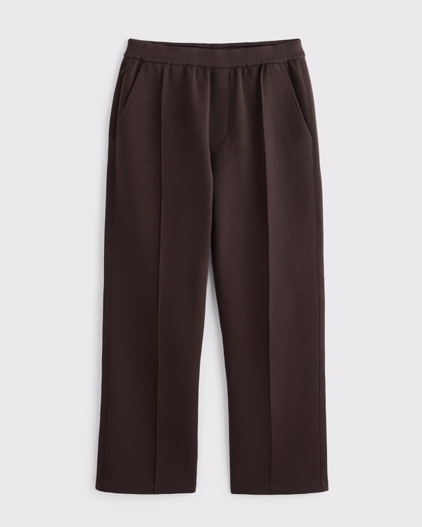YPB neoKNIT MAX Pintuck Relaxed Straight Leg Bottom, Coffee view 1