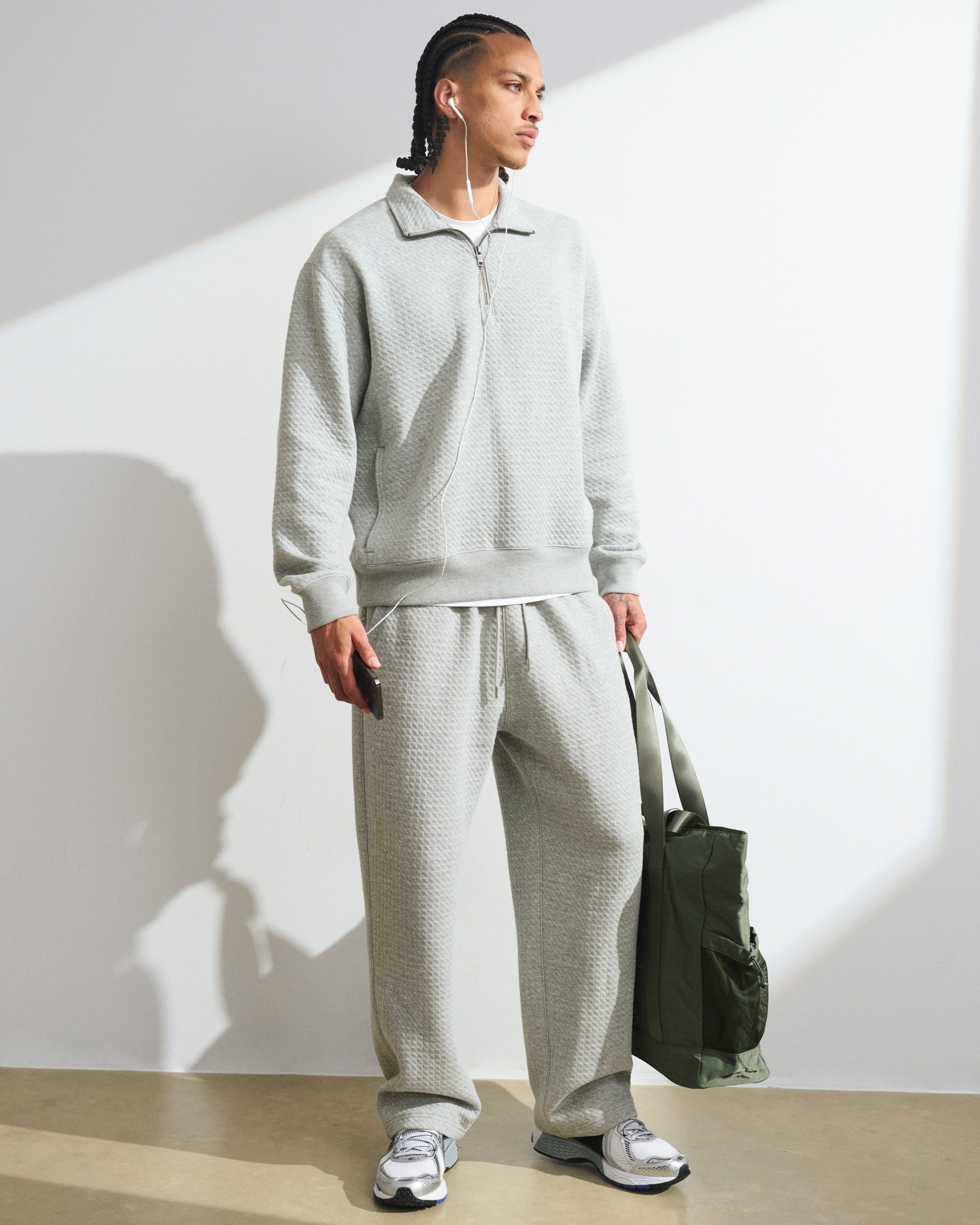 Мужские брюки Abercrombie & Fitch YPB Waffle Texture Baggy Pant — фото 2
